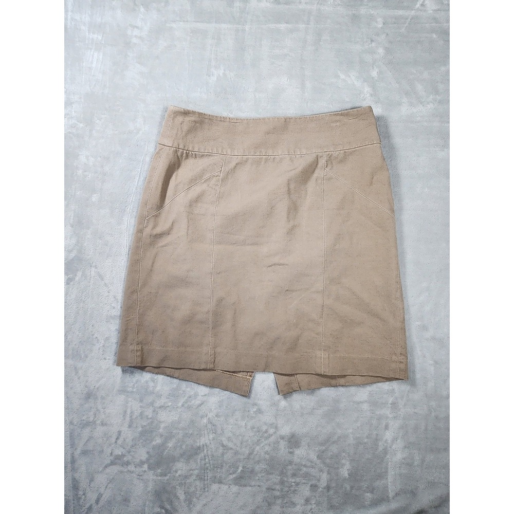 Banana Republic Women's Skirt Pencil Back Slit Beige Size 6